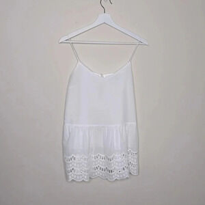 Oxford Sunday Eyelet Embroidery Lace Trim Cami Top